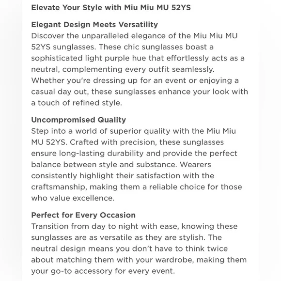 NWOT Miu Miu Logo Sunglasses - Picture 7 of 14